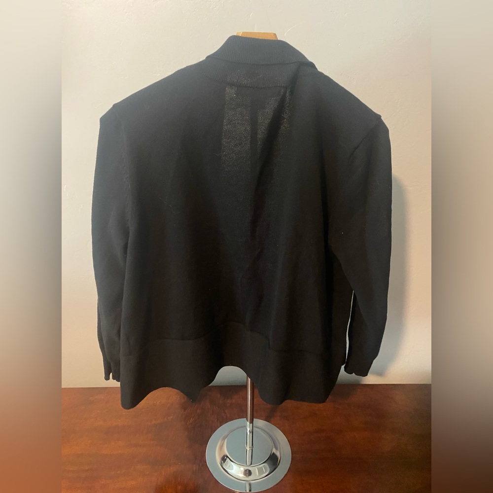 Nina Leonard Black Cardigan Women’s Large - Picture 2 of 4